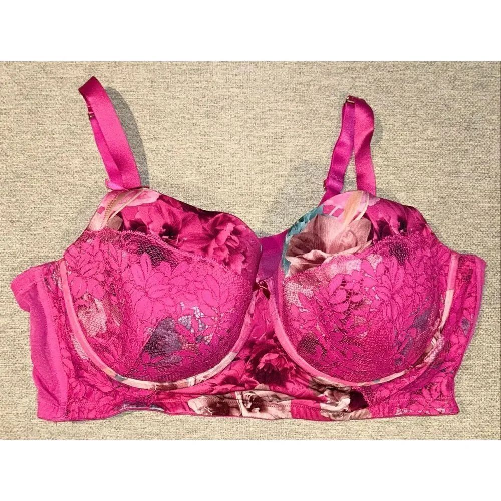 Cacique lightly lined balconette bra size 44D C35-8